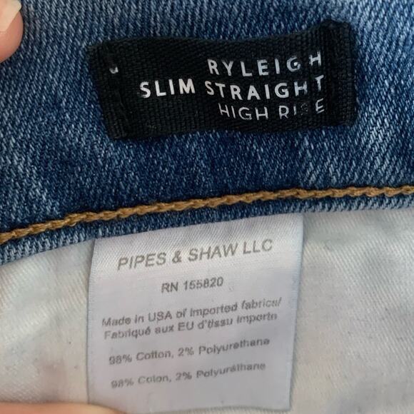 Veronica Beard Ryleigh‎ Slim Straight High Rise Jeans - Picture 7 of 8